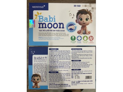 Gạc rơ lưỡi thảo dược Babi Moon (30 gói)