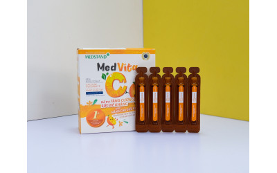 MEDVITA C- Bổ sung Vitamin C giúp tăng đề kháng, nâng cao sức khỏe  (20 ống x 10 ml) 