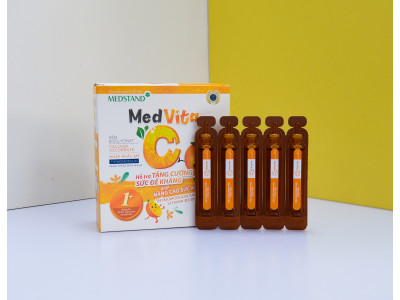 MEDVITA C- Bổ sung Vitamin C giúp tăng đề kháng, nâng cao sức khỏe  (20 ống x 10 ml) 