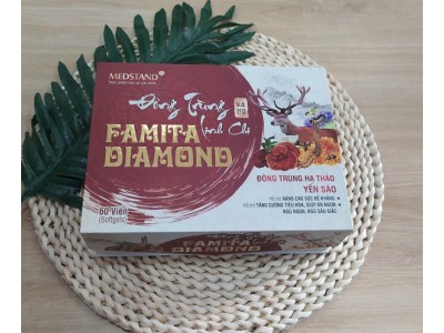 Đông trùng linh chi Famita Diamond (Hộp 2 lọ x 30 viên)