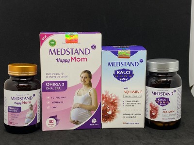 Bổ Bầu 3 giai đoạn Medstand Happy Mom (Lọ 30 viên)