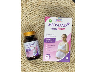 Bổ Bầu 3 giai đoạn Medstand Happy Mom (Lọ 30 viên)