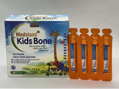 Canxi cho bé từ 1 tuổi - Kidsbone Medstand (20 ống x 10ml)