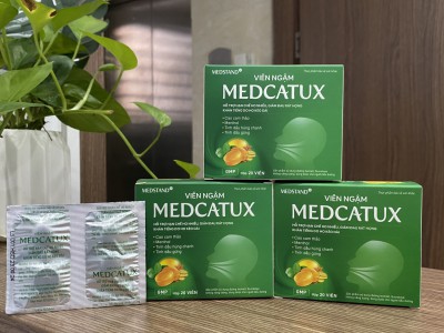 Viên ngậm Medcatux (Hộp 20 viên)